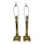 Pair of Vintage Brass Neoclassical Fluted Column Table Lamps For Sale
