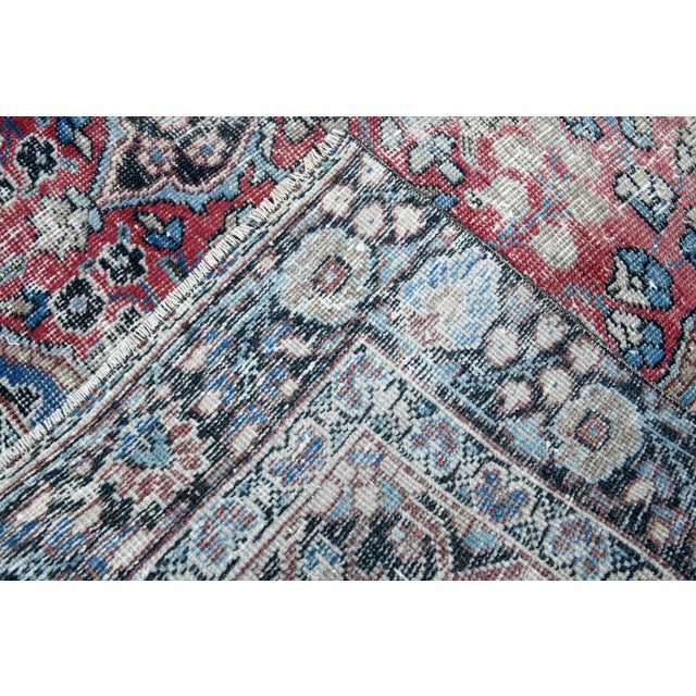 1970s 1970s Vintage Persian Handmade Wool Cotton Red Area Rug For Sale - Image 5 of 11