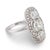 1930s 1930s Art Deco Old Cut Diamond Platinum Navette Ring, Size 6.5 For Sale - Image 5 of 6