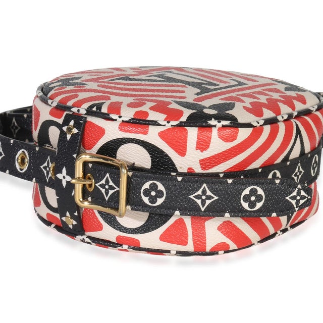 Red Cream Red Giant LV Crafty Boite Chapeau Souple Bag PM For Sale - Image 8 of 9