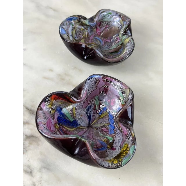 Variegated Murano Glass Ashtrays, 1970s, Set of 2 For Sale - Image 13 of 13