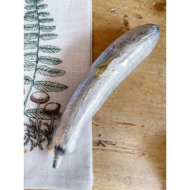 Vintage Maitland-Smith Silvered Bronze Zucchini For Sale In New York - Image 6 of 7