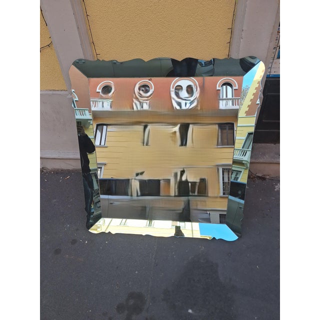 Green Wall Mirror in Sage Green Glass by Pietro Chiesa for Fontana Arte, 1940s For Sale - Image 8 of 12