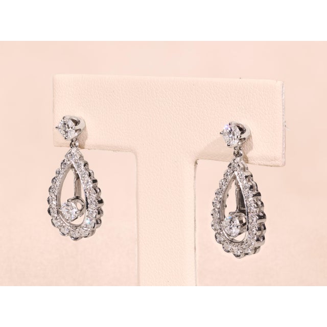 The Menten: Hollywood Glam Era Diamond Dangler Earrings, 2 Pieces For Sale - Image 4 of 8