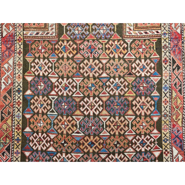 Antique Caucasian Shirvan Area Rug, Handwoven Wool, Prayer Pattern, 1890s, 4' x 5' For Sale - Image 11 of 14