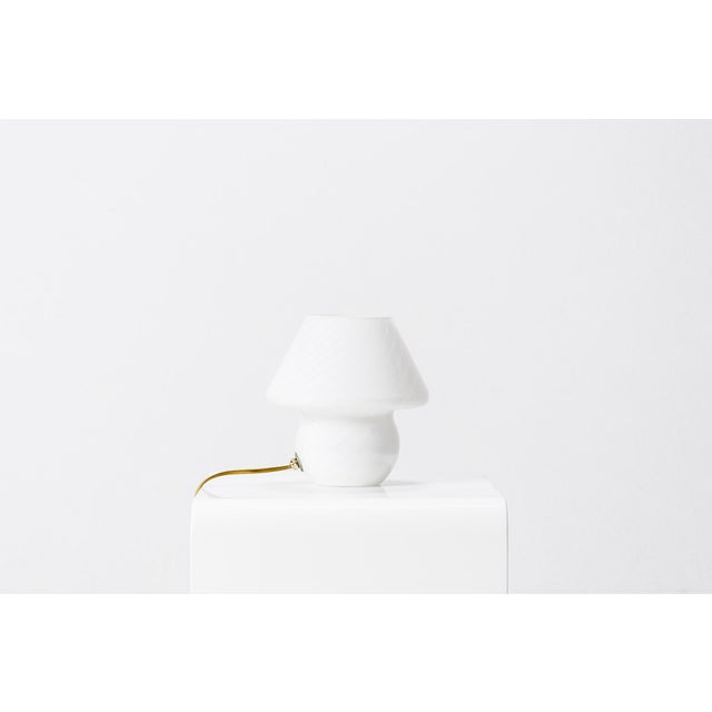 Set of 2 Mushroom Table Lamps by Venini for Mazzega. Desgined by Paolo Venini, produced for Mazzega, made in Italy, 1960s....