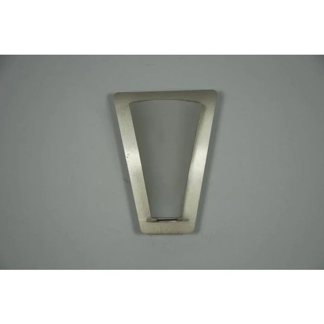 Metal and Opaline Glass Wall Lamp from Glashütte Limburg, 1960s For Sale - Image 6 of 9