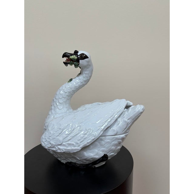 Late 20th Century Chelsea House Porcelain Swan Soup Tureen For Sale - Image 12 of 16
