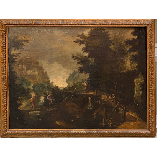 Tuscan School, Depicting a Large Scene with Figures, 1800s, Oil on Canvas For Sale - Image 6 of 6