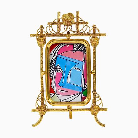 Art Nouveau Floral Gilt Brass Picture Frame, 1890s For Sale - Image 15 of 15