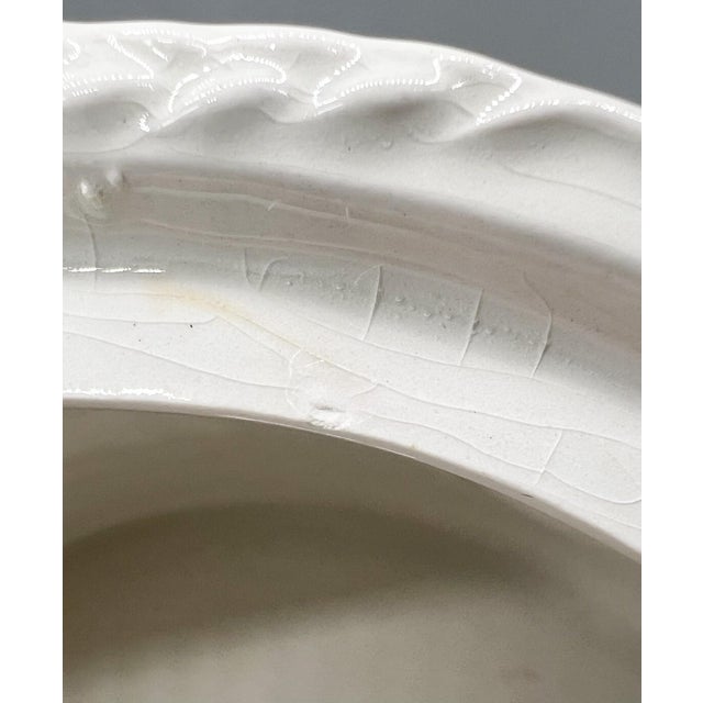Vintage English Portmeirion White Relief Covered Serving Bowl | Oven-to-Table Dish - Cottagecore, European Countryside For Sale - Image 12 of 16