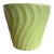 Vintage Bauer Swirl Planter, Lime Green Mid Century Modern Ceramic Los Angeles For Sale