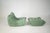 Ligne Roset Set of Togo Lounge Chair and Pouf in Mint Bouclet Fabric by Michel Ducaroy for Ligne Roset, 1973 For Sale - Image 4 of 18