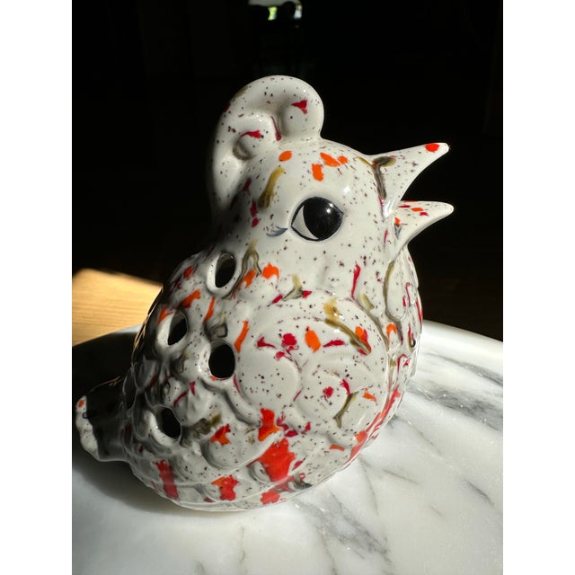 Mid 20th Century Vintage Splatterware Rooster Chicken Decor For Sale - Image 5 of 12