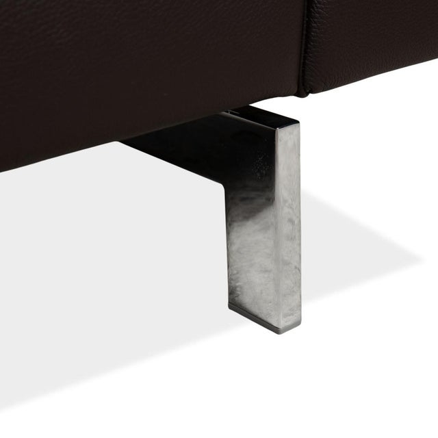 Brown Leather Vida Three-Seater Sofa from Rolf Benz For Sale - Image 6 of 11