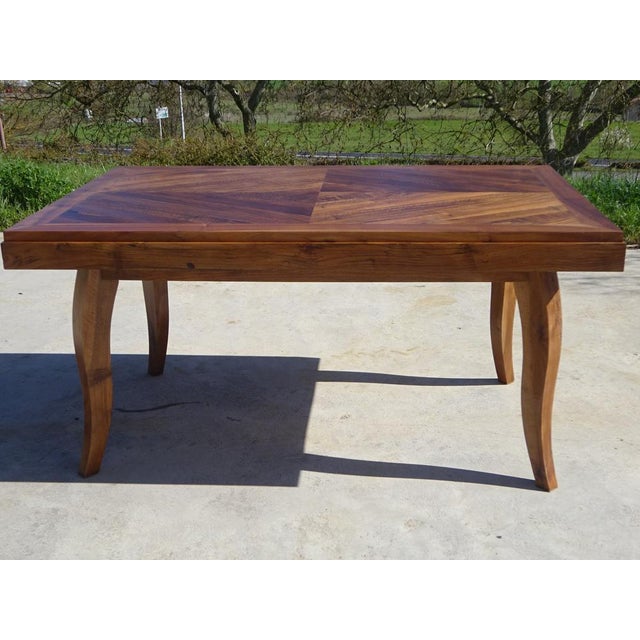 Mid-Century Modern Walnut Extendable Dining Table, 1950s For Sale - Image 3 of 18