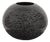 Chiseled Texture Black Iron Globe Vase- Large For Sale