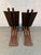 Mid 20th Century Pair of Geometric Carved Low Slung Tribal Palaver Chief Chairs For Sale - Image 9 of 13