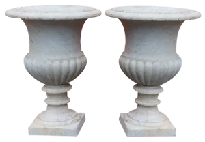Medici Marble Vases, 19th Century, Set of 2