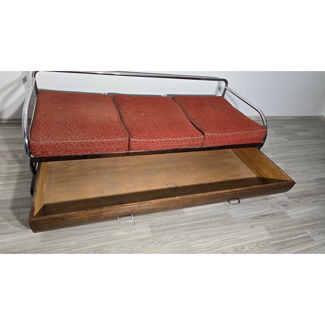 Bauhaus Chrome Sofa by Robert Slezak for Slezak Factories, 1930s For Sale - Image 4 of 14