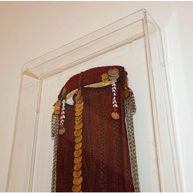Islamic Face Veil, Egyptian Bedouin Desert Garment Nikab Framed Collectible For Sale - Image 11 of 17