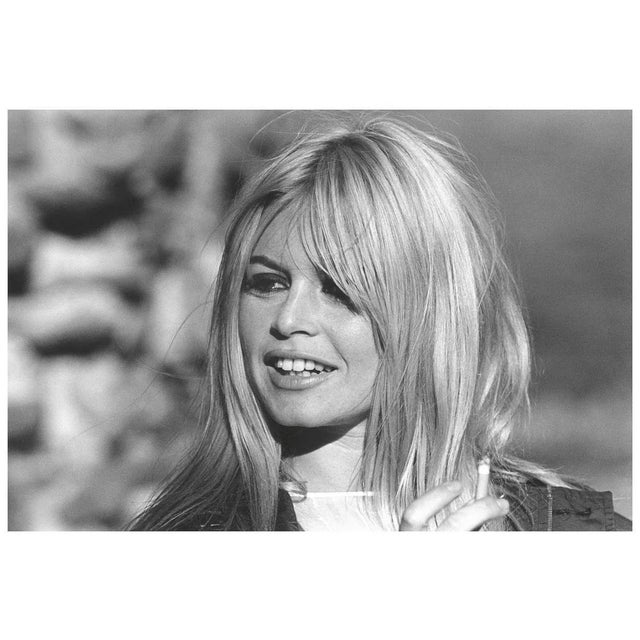 French actress Brigitte Bardot poses for the camera. Originally taken in 1967. 16" x 20" print Silver Gelatin print....