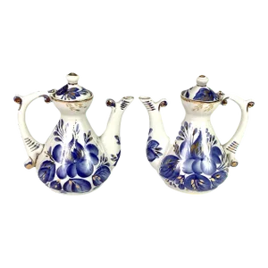 1990s Fenix Russian Porcelain Teapots- a Pair