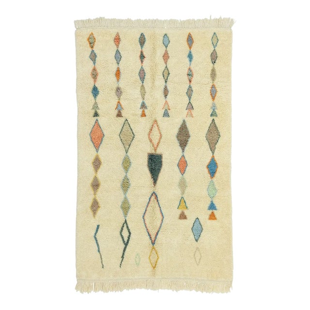 Hand-Knotted Wool Rug by Azele Studio For Sale
