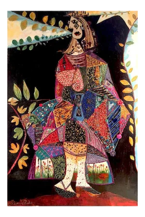 Leticia de Prado, My Queen, 2019, Oil & Mixed Media on Canvas