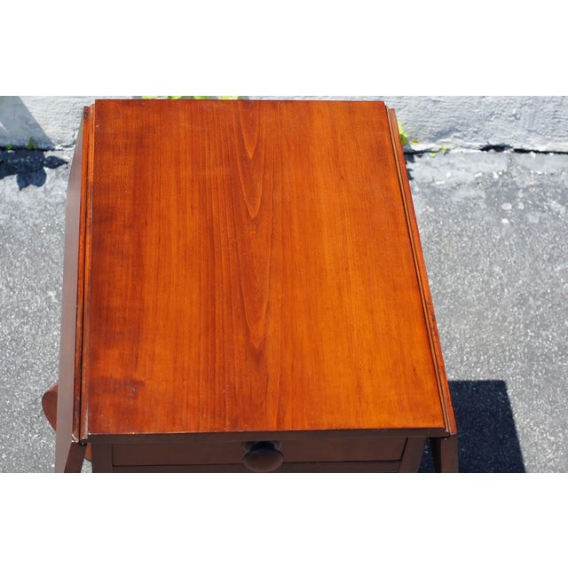 Mid 20th Century Cherry Wood Empire Dropleaf Table For Sale - Image 5 of 12