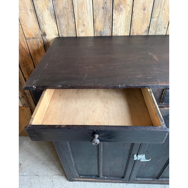 Large Black Parisian Buffet, 1950s For Sale - Image 13 of 16