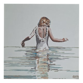 Joanna Woyda, The Beach: In the Water, 2026, Acrylic Painting on Canvas For Sale