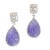 Natural tanzanite diamond earring in 18k gold For Sale - Image 11 of 18