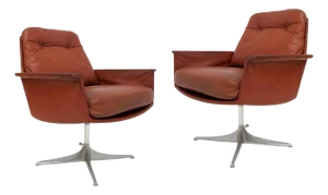 Pair of Horst Brüning Sedia Lounge Chairs for Kill International, 1960s
