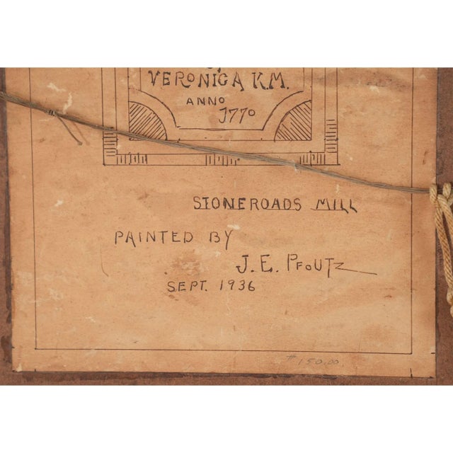 Lancaster Covered Bridge Original Oil Painting 1940'S For Sale - Image 11 of 12