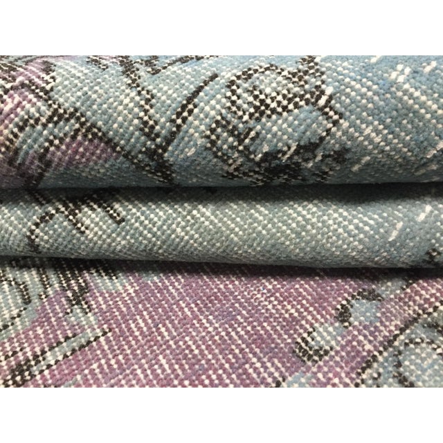 Traditional Vintage Distressed Turkish Rug - 6'5" X 9'7" For Sale - Image 3 of 8