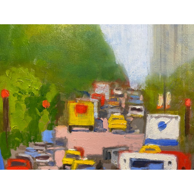 1990s Crossing Mag Mile Contemporary Oil Painting For Sale - Image 4 of 5