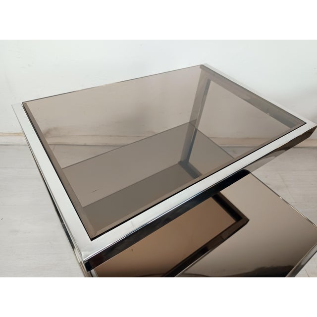 Vintage Chrome Mirrored Bedside Tables by Michel Pigneres, 1970s, Set of 2 For Sale - Image 17 of 18