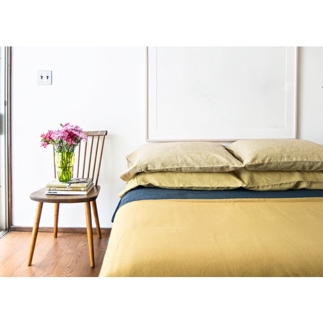 Contemporary Plum Textiles Studio Citron Linen For Sale - Image 3 of 3