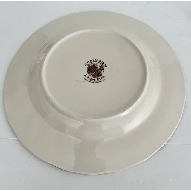 Vintage Turkey Thanksgiving Plate Autumn Monarch Johnson Bros For Sale In New York - Image 6 of 7