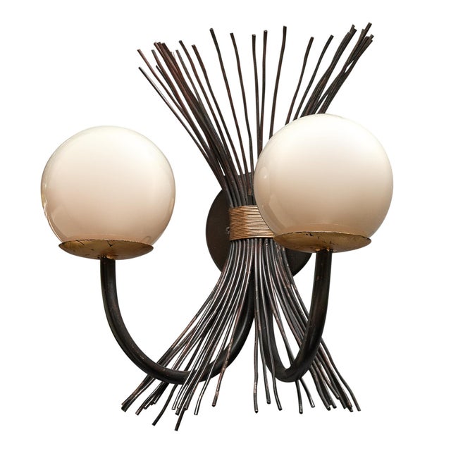 Italian Vintage Mid-Century Italian Sconces For Sale - Image 3 of 9