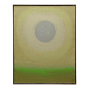 Julius Shaier Vintage 1991 " Provincetown Moon Seascape " Original Signed Modernist Framed Abstract Expressionist Oil Painting