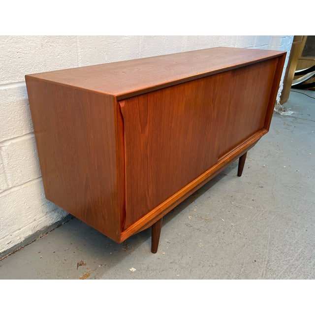 Brown Mid-Century Modern Danish Teak Sideboard For Sale - Image 8 of 15