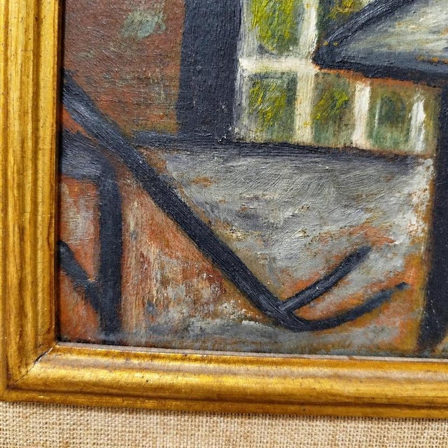 HD, Double-Sided Painting — Interior and Forest, 1970s, Wood and Canvas For Sale - Image 4 of 9