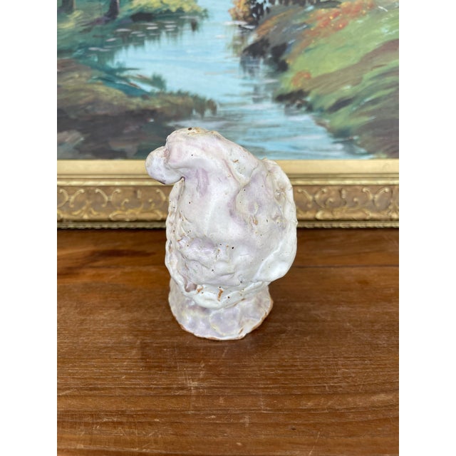 Whimsical Studio Ceramic Sculpture Bust With Glazed Cap, Mid-20th Century For Sale - Image 10 of 10