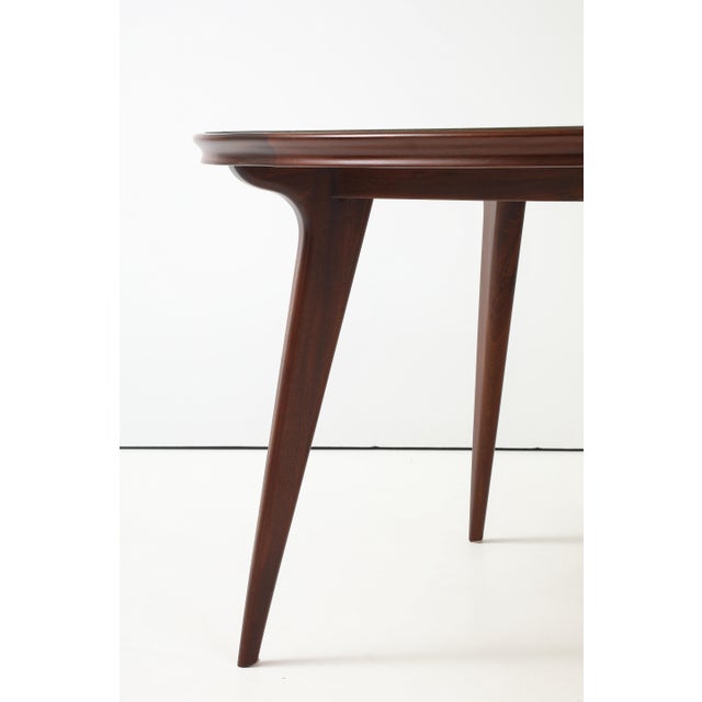 1960's Ico Parisi Style Modernist Round Walnut Dining For Sale - Image 12 of 12