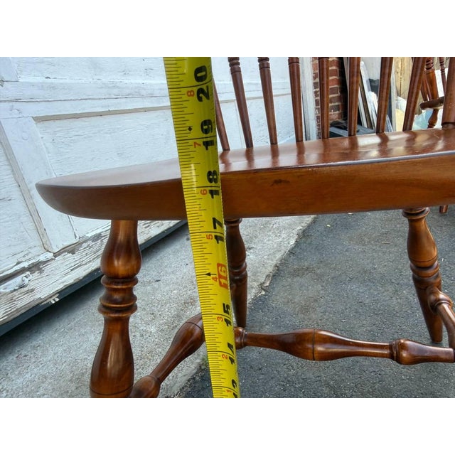 Vintage Ethan Allen Early American Classical Style Maple Dining Chairs For Sale - Image 13 of 15