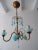French 1930 French Blue Opaline Bobeches, Beads and Drops Chandelier For Sale - Image 3 of 8
