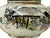 1980s Asian Oriental Zisha Clay White Glaze Scenery Graphic Display Art Teapot For Sale - Image 12 of 15
