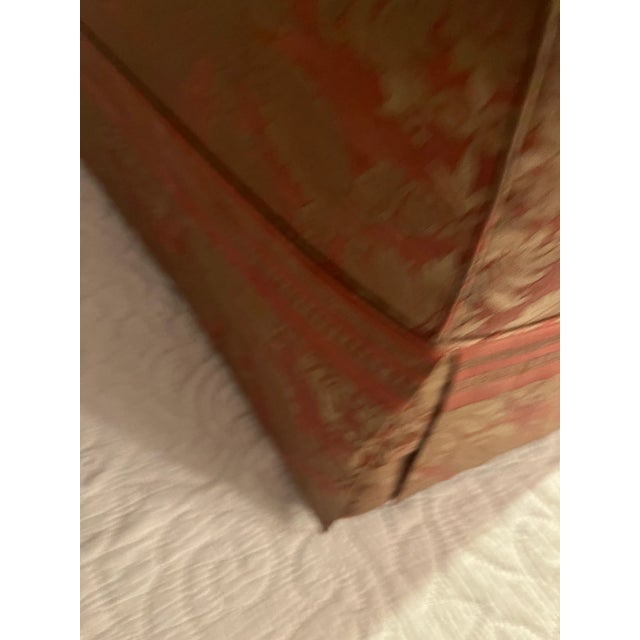 Wood Wingback Plush Club Chair George Smith Style Upholstered in Fortuny Impero Fabric From Italy For Sale - Image 7 of 13